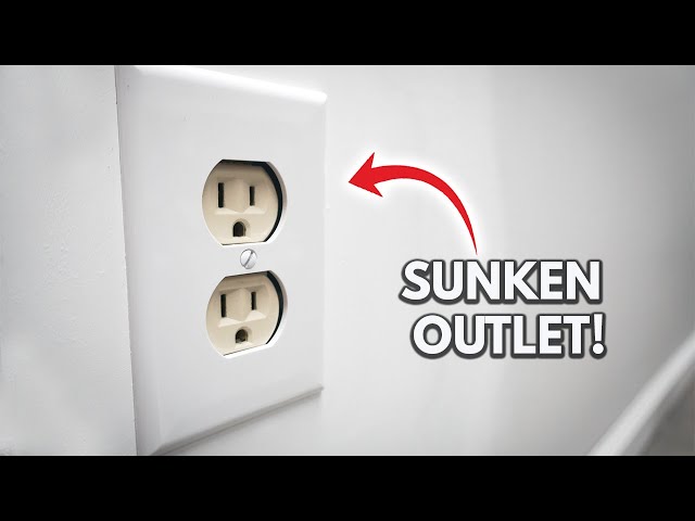 How To Fix Sunken Electrical Outlet Or Switch On Drywall! DIY Tips & Tricks Tutorial For Beginners!
