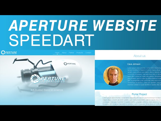 Aperture Laboratories Website Design Speedart