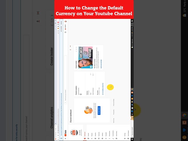 How Do I Change the Default Currency on My Youtube Channel #youtubedefaultcurrency #youtubetutorial
