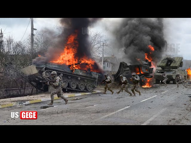 Brutal! Ukrainian FPV Drone Blows Up 11 Russian Tanks And Dozens Armored Vehicles in Novomykhailivka