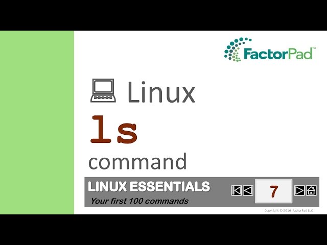 Linux ls command summary with examples
