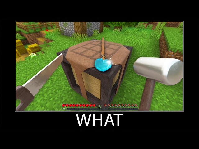 Minecraft wait what meme part 347 realistic minecraft Crafting Table