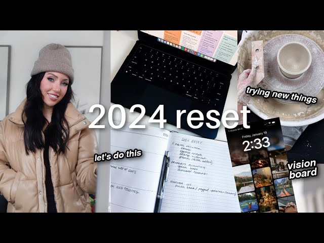 2024 RESET...but realistic / balance, vision board, new hobbies, to-do list ✨ VLOG