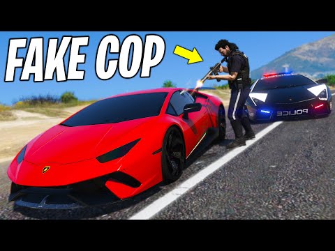 Stealing Cars as Fake Cop in GTA 5 RP..