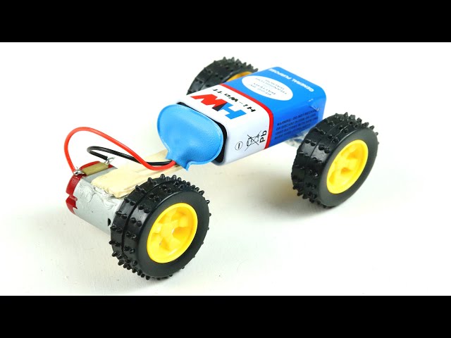 How to Make a DC Motor Car with 3 Wheels at Home | DIY Homemade DC Motor Electric Toys