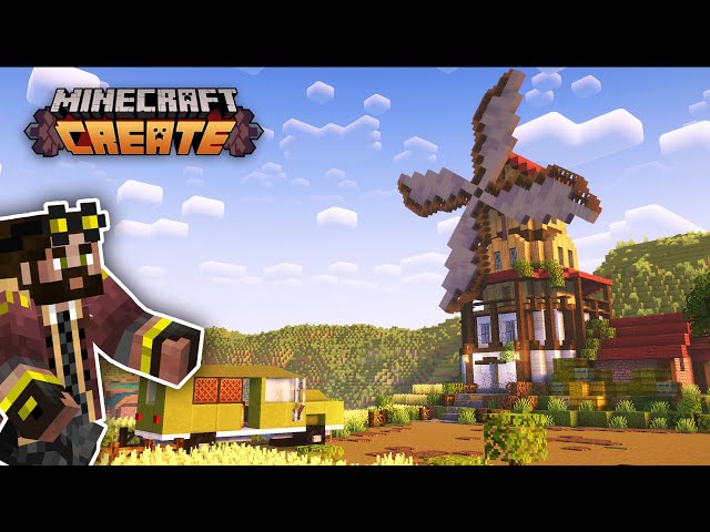 This windmill actually PROCESSES WHEAT in Minecraft Create Mod!