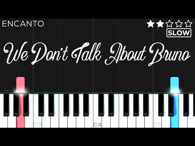 Encanto - We Don’t Talk About Bruno | SLOW EASY Piano Tutorial