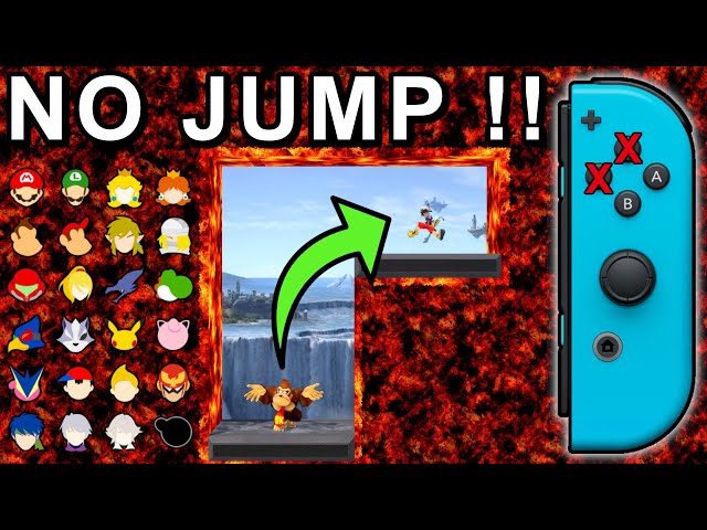 Who Can Go Up Without Jumping? No Jump Challenge  - Super Smash Bros. Ultimate