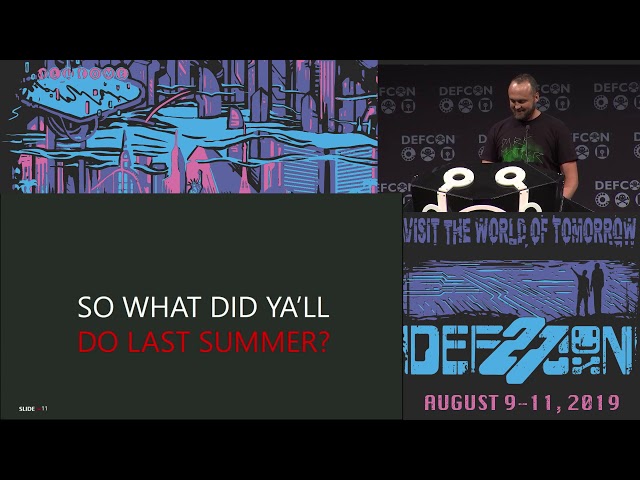 Mike Spicer - I Know What U Did Last Summer 3 Yrs Wireless Monitoring DEFCON - DEF CON 27 Conference