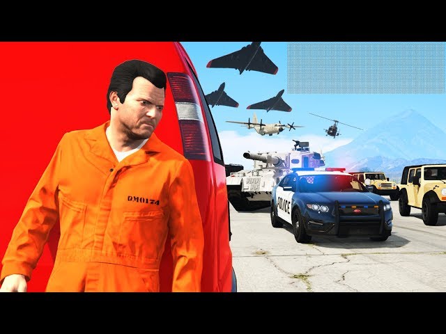 GTA 5 - 4,000 STAR WANTED LEVEL!! (Can We Escape?)