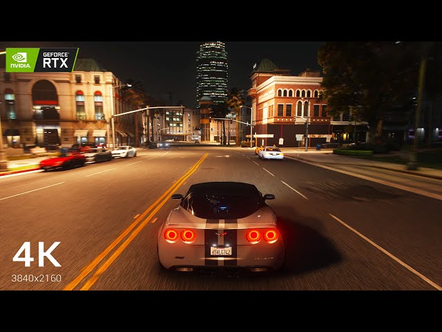 GTA V on RTX 3090 Realistic Graphic MOD Maxed-Out Nvidia High Quality | Realism Street Light