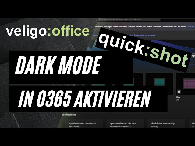Dark Mode in Office 365 aktivieren 2023