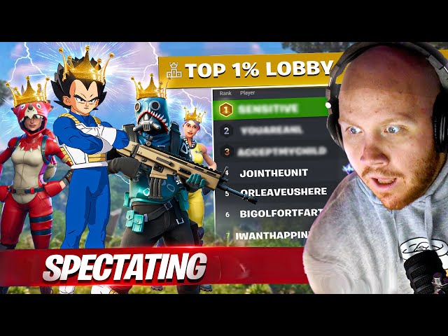 SPECTATING A TOP 1% LOBBY IN FORTNITE