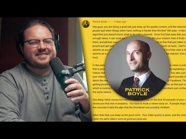 Patrick Boyle Commented! (Helpful Advice)