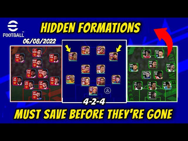 Top 12 New Formations Update In eFootball 2023 Mobile | 4-2-4 Formation Update!?