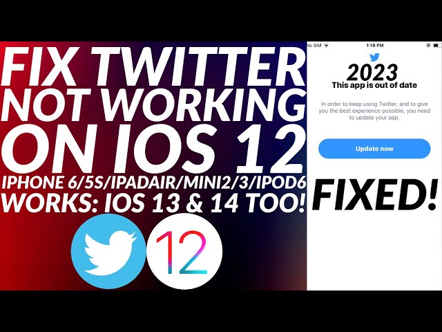 Fix Twitter this app is out of date | Fix Twitter not working iOS 12 | Fix twitter iPhone 6/5S |2023