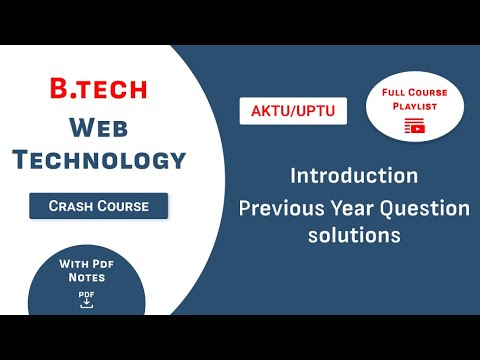 Web Technology | AKTU | Web Technology B.Tech 3rd Year