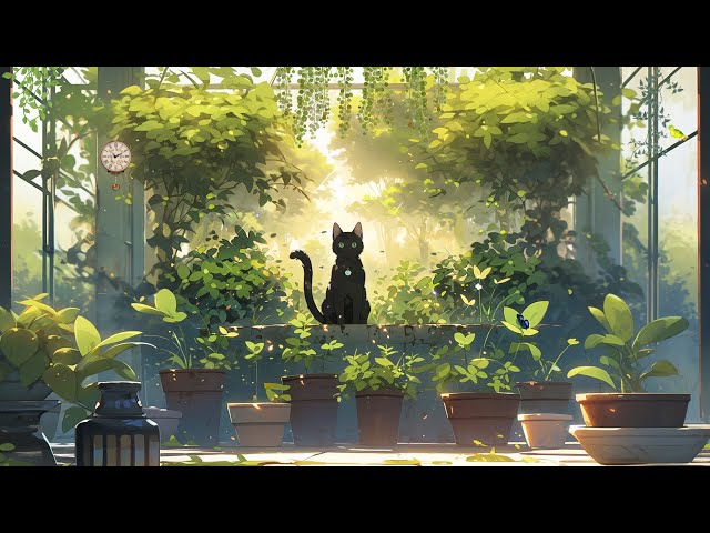 Lofi With My Cat || Mingle in the green space with My Cat 😽💚Lofi hip hop - Lofi summer