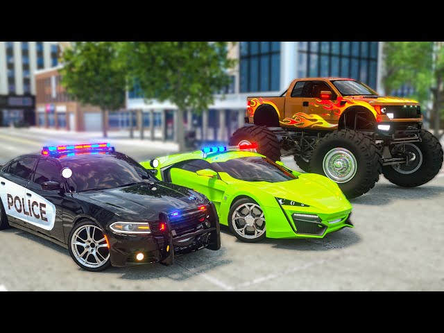Sergeant Lucas the Police Car - Wheel City Heroes USA | Fire Truck Animation