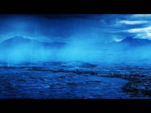 Thunder & Rain with Ocean Sounds | White Noise for Sleeping or Studying | 10 Hours