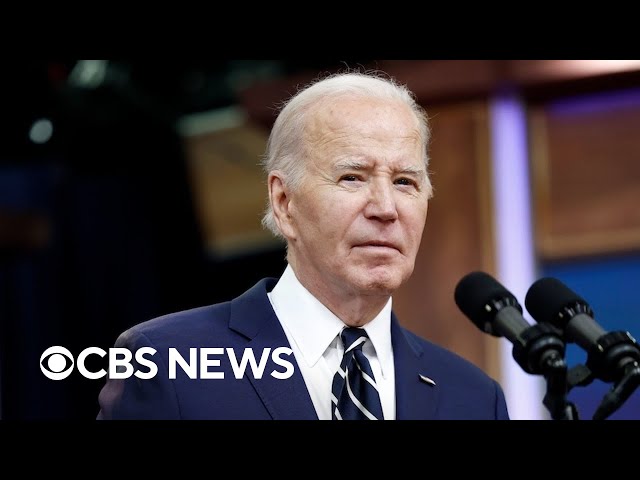 Approval for Biden's handling of Israel-Hamas war hits new low in CBS News poll