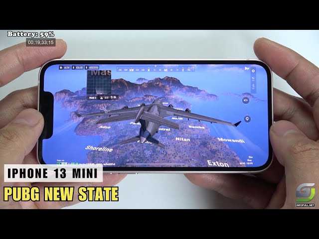 iPhone 13 Mini test game PUBG New State 2024