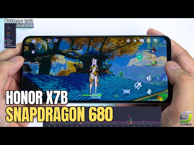 Honor X7b test game Genshin Impact Max Graphics | Snapdragon 680