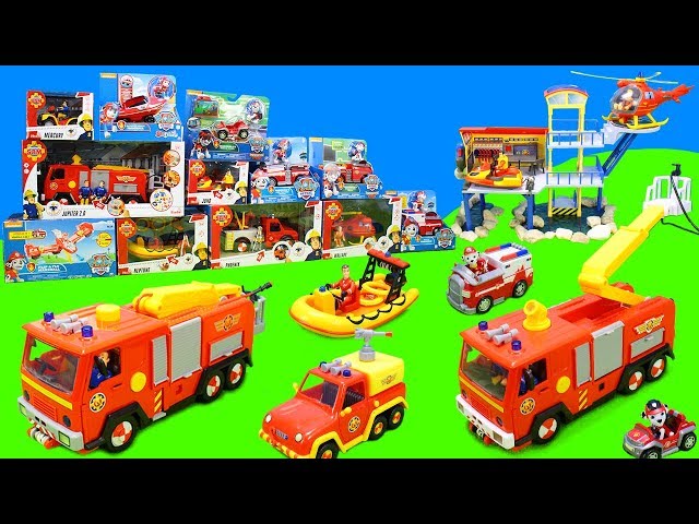 Feuerwehrautos Feuerwehrmann Sam & Paw Patrol | Feuerwehr Spielzeug Unboxing für Kinder