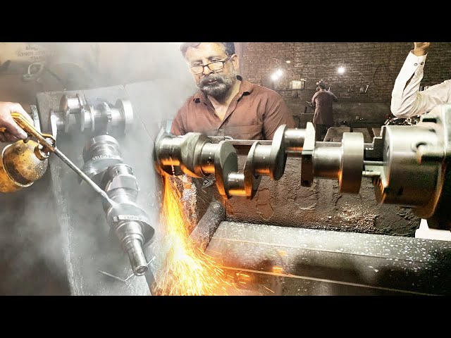 Production of Machining 3 Cylinder Engine Crankshaft in Factory Complete Process