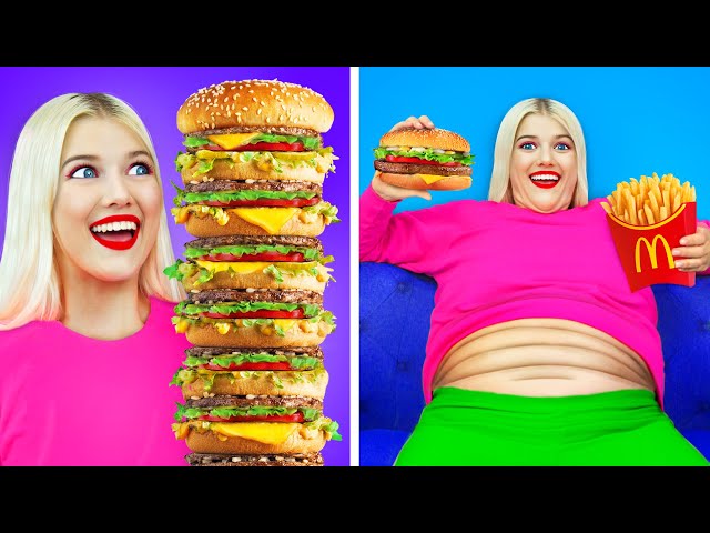 100 LAYERS CRAZY CHALLENGE || 100 Coats Of Burger & Hair Gel || 100 Layers by RATATA