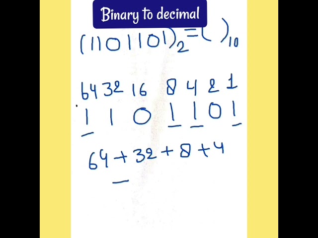 binary to decimal