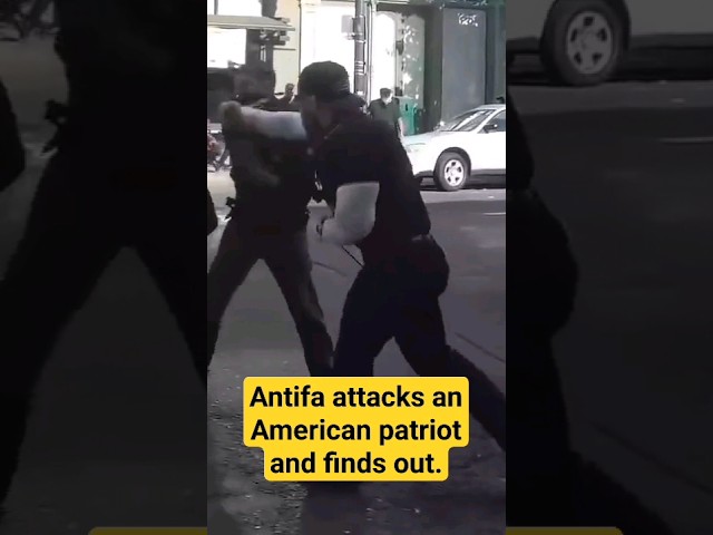 Antifa attacks an American patriot and finds out.
