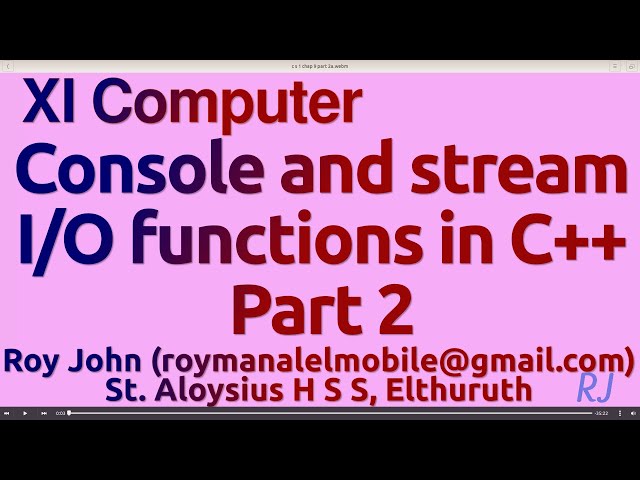 getline(), write(), get(), put() in C++ Part 1 Chapter 9  +1 Computer Science & Important questions