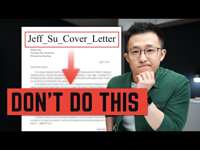 Why Your Cover Letter Gets Rejected (5 MISTAKES TO AVOID)