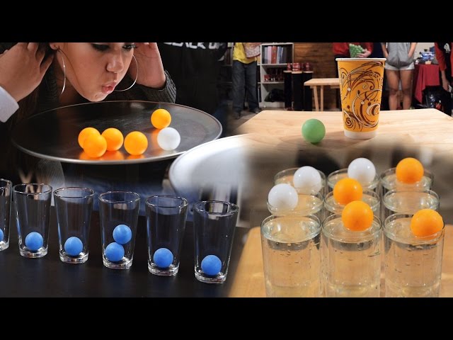 6 Creative Party Games With Ping Pong Balls (Minute to Win It)[PART 1]