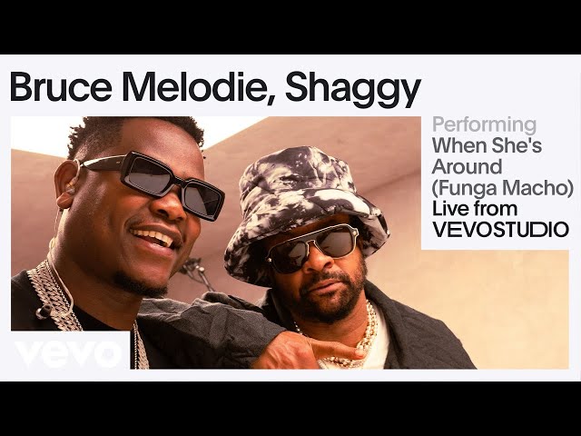 Bruce Melodie, Shaggy - When She's Around (Funga Macho) (Live Session) | Vevo