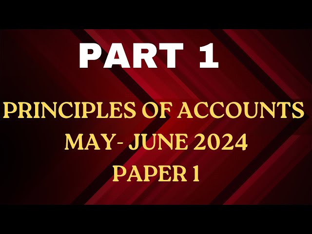 2024 POA Principles of Accounts Paper 1