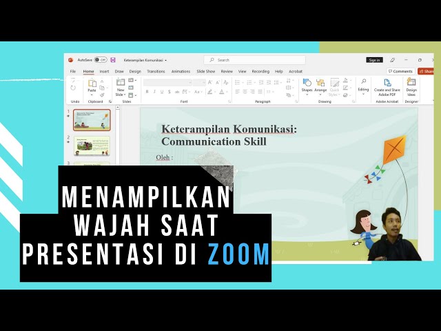 How to Display a Face During a Zoom Presentation and Make Powerpoint a Virtual Background