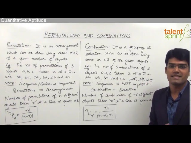 Introduction to Permutations and Combinations | Quantitative Aptitude | TalentSprint Aptitude Prep