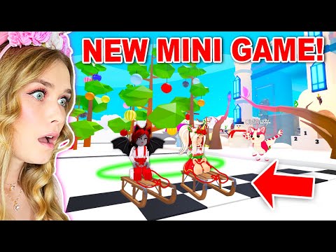 *NEW* SLED RACING MINI GAME In Adopt Me! (Roblox)