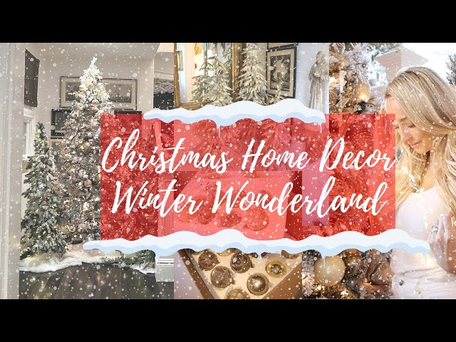 ✨NEW ✨ SNOWY WINTER WONDERLAND CHRISTMAS DECORATE WITH ME // DAY 3 // GRAND ENTRY WAY  // CHRISTMAS