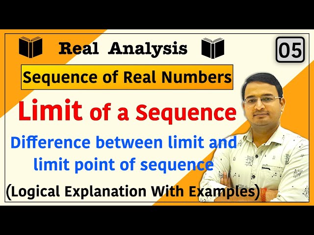 Limit of a Sequence | Difference between Limit and Limit Point | Sequence of real numbers: 05