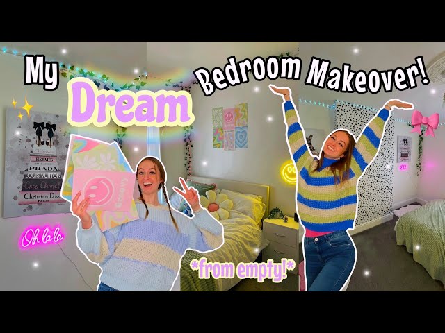 my DREAM bedroom makeover 2024!!🥹☁️🍃🌸 *from EMPTY!!🫢* (aesthetic + cozy🧸) | Rhia Official♡