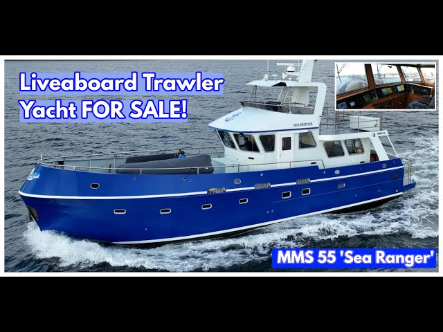 THIS Is Hull 1 Of A NEW Steel Liveaboard Trawler Yacht (And She Is For Sale!) | YACHT TOUR