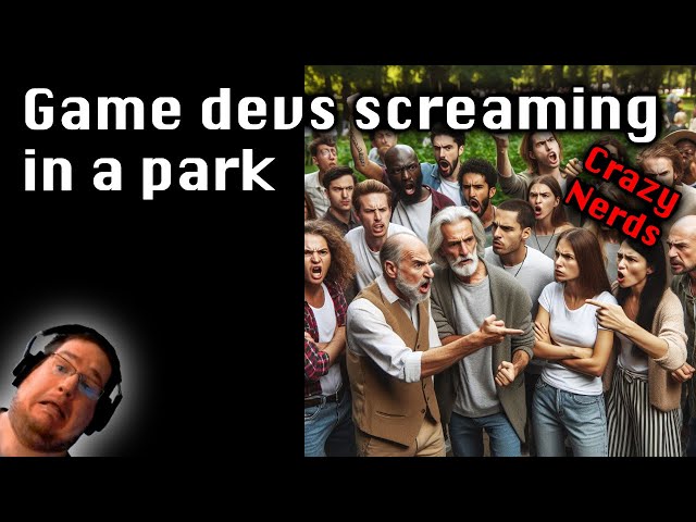 Crazy Nerds - Game devs screaming in a park