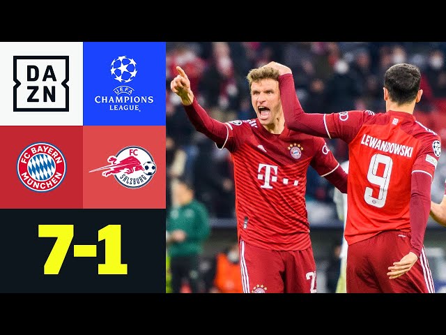 Bayern setzen klares Statement: FC Bayern – Salzburg 7:1 | UEFA Champions League | DAZN Highlights