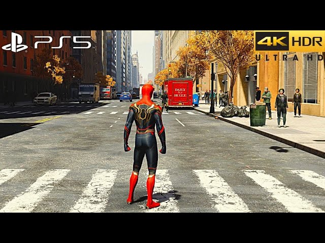 Spider-Man Remastered No Way Home Suit (PS5) 4K 60FPS HDR + Ray tracing Gameplay - (Full Game)