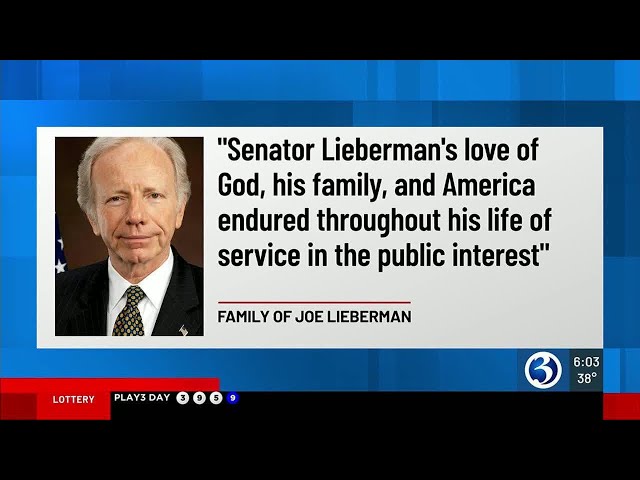 VIDEO: Funeral services set for former Sen. Joe Lieberman