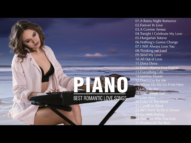 Top 40 Most Beautiful Piano Love Songs - Best Romantic Love Songs Collection - Relaxing Piano Music