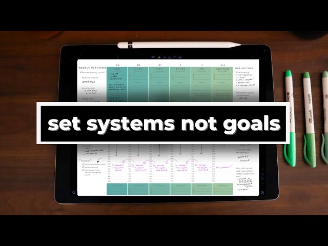 HOW TO SET SYSTEMS INSTEAD OF GOALS | a system that will change your life